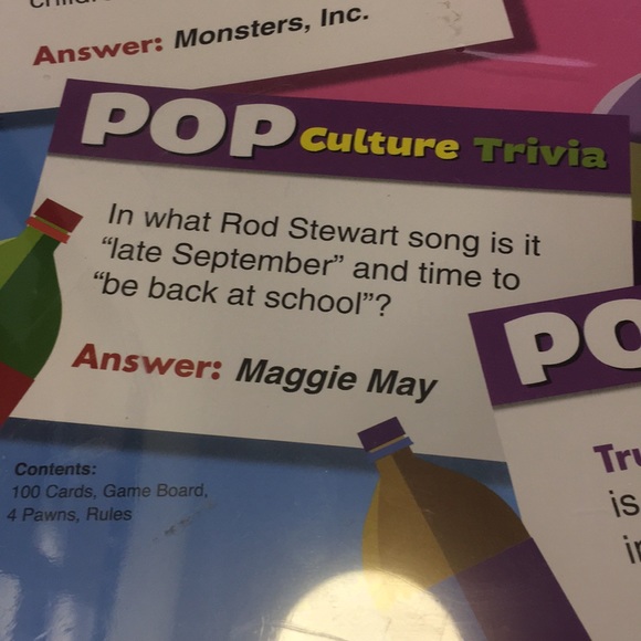 Pop Culture trivia Game NEW Sealed Fun 4 Game night or Parties 100 Pop question - Picture 4 of 5